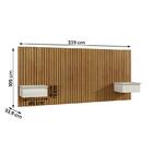 Cabeceira King Paris Ripado Quarto 2 Mesas Com Gaveta