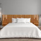 Cabeceira King Paris Ripado Quarto 2 Mesas Com Gaveta E Led