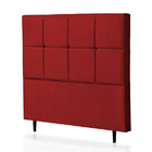 Cabeceira King Poliana 195 Cm Suede Vermelho - D A Decor