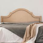 Cabeceira King Provençal Luxo 193x60 Suede Bege - Tachas Fumê