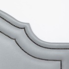 Cabeceira King Provençal Luxo Dupla 193x60 Courino Cinza - Ta