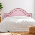 Cabeceira King Provençal Luxo Dupla 193x60 Courino Rosa - Tac