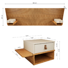 Cabeceira King Ripada Quarto Manila 2 Mesas Com Gaveta