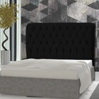 Cabeceira King Size 193cm Para Cama Box Alice Suede Preto - C