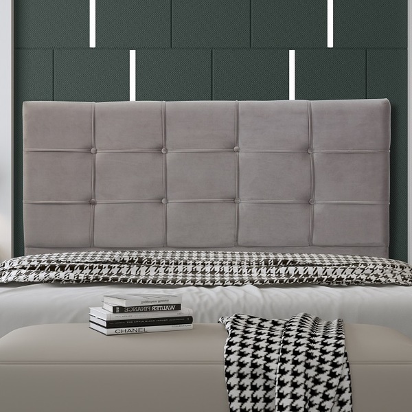 Cabeceira King Size 193cm Para Cama Box Ana Luisa Suede Bege