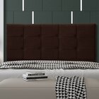 Cabeceira King Size 195cm Ana Luisa  Suede Veludo Marrom