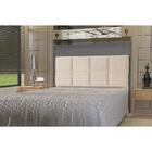 Cabeceira King Size 195cm Cama Box Poliana Veludo Bege