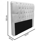 Cabeceira King Size Branca 193cm Estofada Capitone Madrid Par