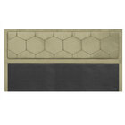 Cabeceira King Size Colmeia 2 00m Estofado Modulado Suede Bege