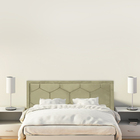 Cabeceira King Size Colmeia 2 00m Estofado Modulado Suede Bege