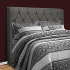 Cabeceira King Size Com Capitonê Para Cama Box Sued Liso Pari