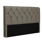 Cabeceira King Size Com Capitonê Para Cama Box Sued Liso Pari
