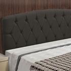 Cabeceira King Size Dubai Veludo Castor 1,95m
