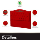 Cabeceira King Size Estofada Para Cama Box Maitê Veludo Verme