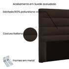 Cabeceira King Size Estofada Suede 195cm La Itáliana  Café
