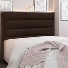 Cabeceira King Size Estofada Suede 195cm La Itáliana  Café