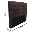 Cabeceira King Size Suede Marrom 193cm Estofada Capitone Madr