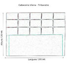 Cabeceira King Size Viena 1 95m Estofado Modulado Suede Cinza