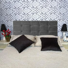 Cabeceira King Size Viena 1 95m Estofado Modulado Suede Cinza