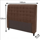Cabeceira King Size Xangai 195cm Estofada Em Suede Para Cama