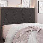 Cabeceira King Suede 195cm Aquilla  Cinza
