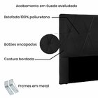 Cabeceira King Suede 195cm Aquilla  Preto