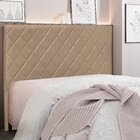 Cabeceira King Suede 195cm Esmeralda  Bege