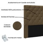 Cabeceira King Suede 195cm Esmeralda  Preto