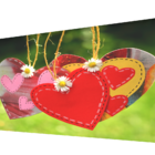 Cabeceira King Suede Estampado Coração Painel Cama Box 195 X