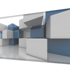 Cabeceira King Suede Estampado Cubos Painel Cama Box 195 X 60