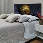 Cabeceira King Suede Estampado Lua Cheia Painel Cama Box 195