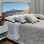 Cabeceira King Suede Estampado Monte Painel Cama Box 195 X 60