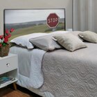 Cabeceira King Suede Estampado Placa Painel Cama Box 195 X 60