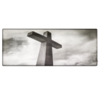 Cabeceira King Suede Estampado Religião Painel Cama Box 195 X