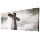 Cabeceira King Suede Estampado Religião Painel Cama Box 195 X