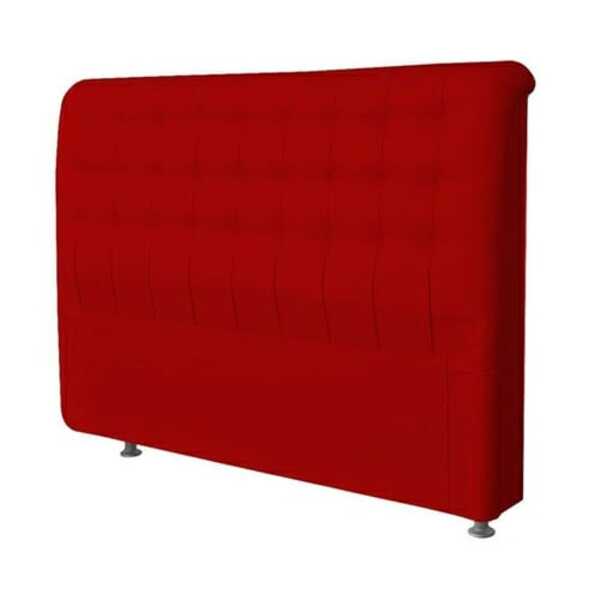Cabeceira King Tânia 195 Cm Suede Vermelho - D A Decor