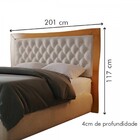 Cabeceira King Veludo 200cm Madeira Maciça Amêndoa Mel - Josa