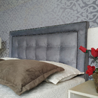 Cabeceira King Veneza Diamond 10 Suede Cinza 195 X 60 Cm Rbl