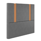 Cabeceira King Verona Em Veludo Com Sapata Cor Cinza Sonhar