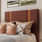 Cabeceira King Verona Em Veludo Com Sapata Cor Terracota Sonh