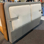 Cabeceira King Yun Facto Cinza / Linho Off White - Sallar Home