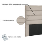 Cabeceira La Italiana Para Cama Box King 195 Cm Suede Bege S0