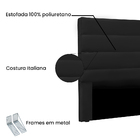 Cabeceira La Italiana Para Cama Box Queen 160 Cm Corino Preto