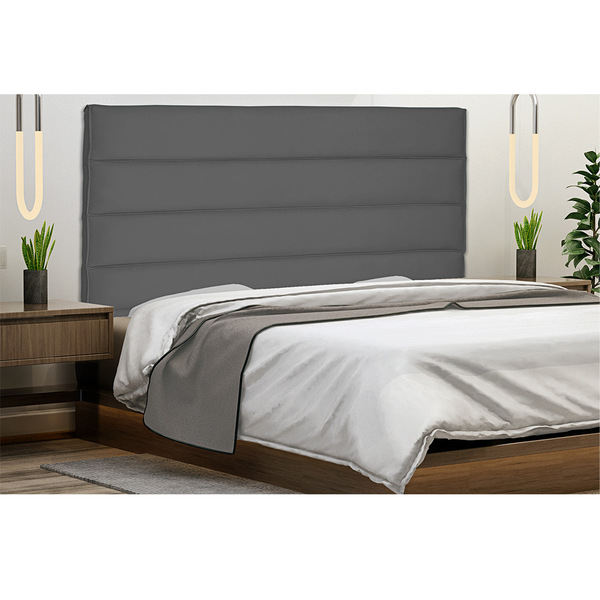 Cabeceira La Italiana Para Cama Box Queen 160 Cm Suede Cinza
