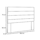 Cabeceira La Italiana Para Cama Box Queen 160 Cm Suede S04 -