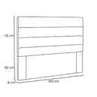 Cabeceira La Italiana Suede Café Queen 160cm Spezzia