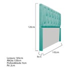 Cabeceira Lara 140 Cm Casal Suede Azul Tiffany - Amarena Móve