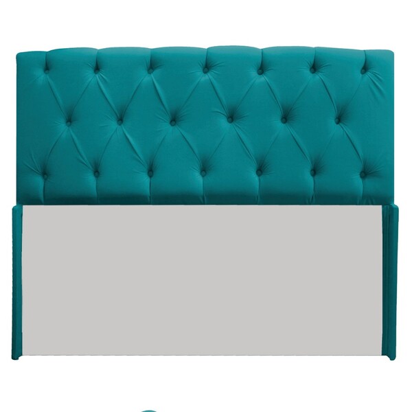 Cabeceira Lara 140 Cm Casal Suede Azul Turquesa - Amarena Móv