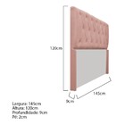 Cabeceira Lara 140 Cm Casal Suede Rosê - Amarena Móveis