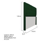Cabeceira Lara 140 Cm Casal Suede Verde - Amarena Móveis